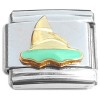 T447 Sailboat on Water Sea Boat Italian Charm