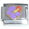 T459purple Hibiscus Purple Tropical Flower Italian Charm