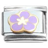 T460purple Cute Purple Flower Italian Charm