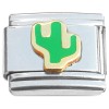 T502 Green Desert Cactus Italian Charm
