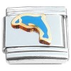 T542 Dolphin Jumping Swimming Italian Charm