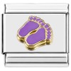 T614purple Foot Prints Purple Footprints Italian Charm