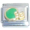 T671green Football Helmet Green Color Italian Charm
