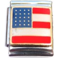 13mmT509 USA Flag 13mm Italian Charm