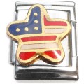 13mmT547 Star USA Flag 13mm Italian Charm