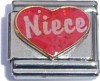 CT9014 Niece Red Heart Italian Charm
