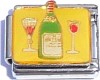 CT9064 Bottle of Wine and Glass Italian Charm