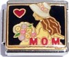 Love Mom Charm with Flowers