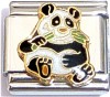 Panda Eating Italian Charm