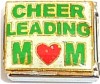 Cheerleading Mom On White Italian Charm