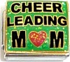 Cheerleading Mom on Green Italian Charm
