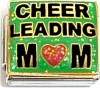 Cheerleading Mom on Green Italian Charm