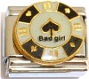 Bad Girl on Casino Chip Italian Charm