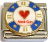 Nice Girl on Casino Chip Italian Charm