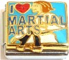 I Love Martial Arts Italian Charm