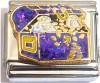 CT9297 Purple Treasure Chest Italian Charm