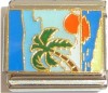 CT9323 Palm Tree and Sun Italian Charm