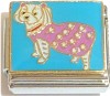 CT9334 Dog in Pink Italian Charm