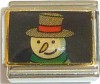 CT9339 Snowman with Top Hat Italian Charm