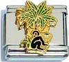 Monkey and Palm Tree Italian Charm