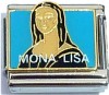 CT9364 Mona Lisa on Blue Italian Charm