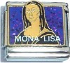 CT9366 Mona Lisa on Purple Glitter Italian Charm