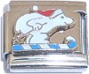 CT6137 Polar Bear Skiing Italian Charm