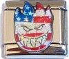 CT6167 Hot Head Red White Blue Glitter Italian Charm