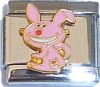 CT6174 Pink Happy Bunny Italian Charm