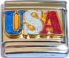 CT6177 USA in Red White and Blue Italian Charms