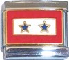 Two Star Service Flag Italian Charm