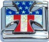 CT6226 USA Flag on Symbol Italian Charm