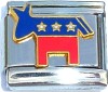 USA Democratic Donkey Italian Charm