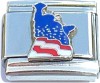 CT6241 USA Flag Statue of Liberty Italian Charm