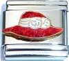 CT6276 Glitter Red Hat Italian Charm