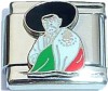 CT6277 Man with Mexican Flag Italian Charm