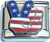 CT6285 USA Patriotic Peace Italian Charm