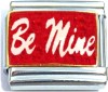 Be Mine on Red with Glitter Italian Charm