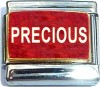 CT6402 Precious on Red with Glitter Italian Charm