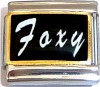 CT6419 Foxy on Black Italian Charm