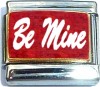 Be Mine on Red with Glitter Italian Charm
