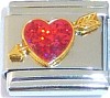 CT6456 Red Heart with Arrow Italian Charm