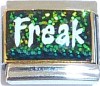 CT6464 Freak on Green with Glitter Italian Charm