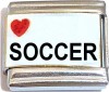 Love Soccer Italian Charm