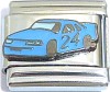 CT6489 Blue Race Car Italian Charm