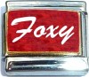 CT6552 Foxy on Red with Glitter Italian Charm