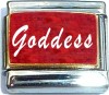 CT6574 Goddess on Red Italian Charm