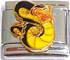 CT6586 Dragon Yellow Italian Charm