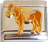 CT6638 Horse with Saddle Italian Charm