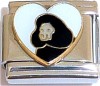 CT6642 Poodle in Heart Italian Charm